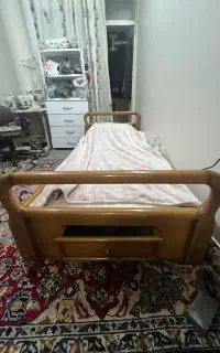 تخت تک نفره چوبی کشو دار