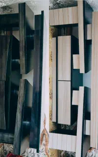 زیر تلویزیونی ۴تیکه ۲رنگ فابریک