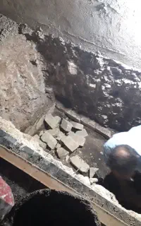 حفاری و تخریب  سازه دیوار حائل وداخلی ساختمان