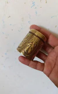 انفیه دان برنج قدیمی