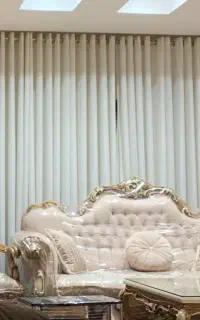 دو عدد پرده ی حریر پانچ به همراه زیر پرده