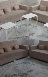 مبلمان راحتی ۶ نفره با میزعسلی جلومبلی ۳ تکه