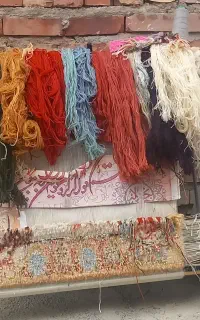 یک عدد تابلو فرش بافتنی