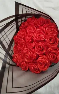 دسته گل و باکس گل روبانی