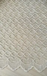 پرده پذیرایی گیپور برلنت ترکیه بهمراه میله پرده