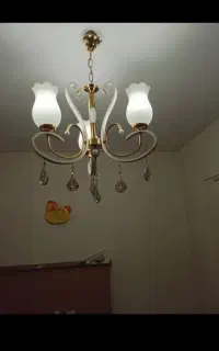 3 عدد لوستر سه شاخه یه شکل ست هم سالم