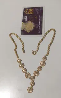 گردن بند طلا و سکه تمام