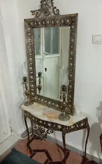 اینه وشمعدان برنز