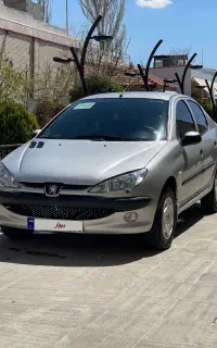 پژو 206 مدل 86 بدون رنگ نو