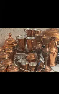 ** تخفییف ** ظروف مسی نو و  مناسب دکور و جهیزیه