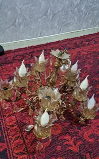 لوستر برنز اصل پنج پر ده شاخه