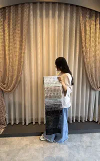 پرده مینیمال با تور دانتل ترک