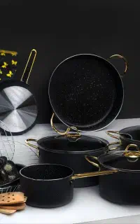 سرویس قابلمه ۲۳ پارچه چدن گرانیت