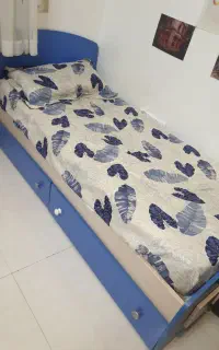 تخت خواب نوجوان دوکشوی  و جوان چوبی  وسالم