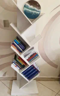 فروش کتابخانه طرح درختی سفید، شیک و خاص
