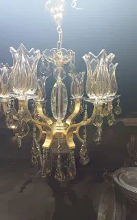 لوستر آبکاری طلایی ۶ شاخه