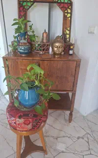 کنسول چوبی به همراه پاک