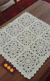مکرومه بافی، دیوارکوب،پرده مکرومه رومیزی عسلی