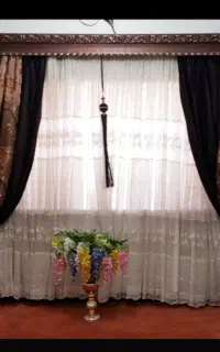پرده ۲متر ارتفاع عرض ۲/۵ متر