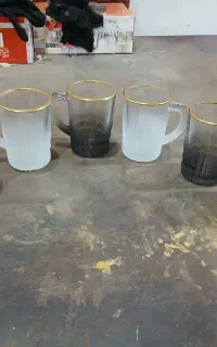 استکان لب طلا چند دستی مونده رنگی دستی 350حراج