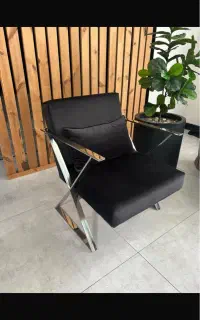 صندلی تک استیل و پارچه