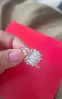 انگشتر  چرخشی  پر نگین