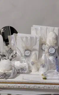 ست بله برون و اینه شمعدان بله برون