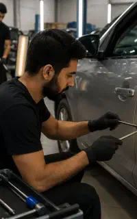 آموزش صافکاری pdr  بدون ریزش رنگ