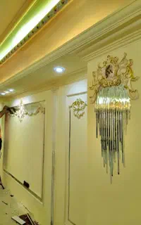 دکوراسیون قاب بندی گچبری پتینه ونقاشی آیینه کاری