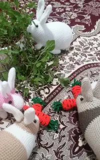 عروسک قلاب بافی. خرگوش
