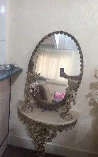 آینه شمعدان برنز
