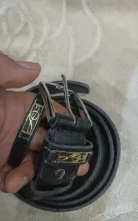 دستبند و کمربند چرم خالص