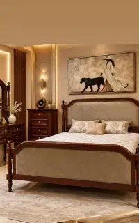 تخت دونفره چوبی/مبل والمون