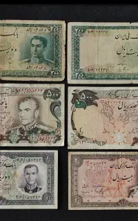 6برگ اسکناس کلسیونی و یک ست پنج‌تایی توضبحات
