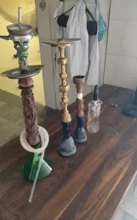 قلیان چوبی و برنجی و مسافرتی با هم فروشی