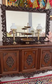 اینه کنسول چوبی