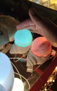 آباژور شب خواب پایه صدفی