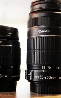 لنز دوربین عکاسی کنون ۵۵ ۲۵۰ و ۱۸ ۵۵