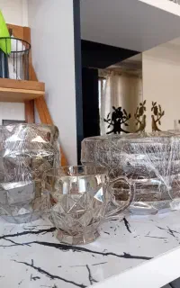 سرویس پذیرایی کریستال خارجی ۱۸ نفره کامل نو
