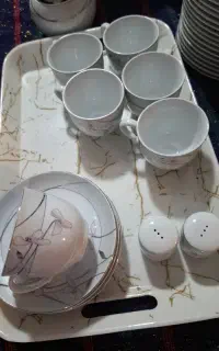 فنجان ژاپنی ۶ نفره همراه نعلبکی سالم