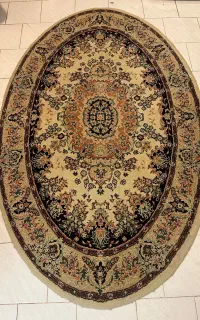 فرش ماشینی بیضی