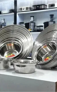 آبکش و لگن استیل یونیک المان