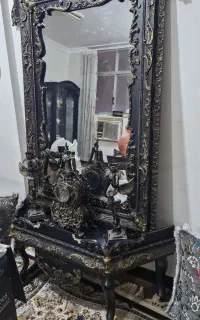 آینه کنسول  شمعدان و ساعت