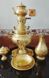 سماور برنجی (برنزی)زغالی