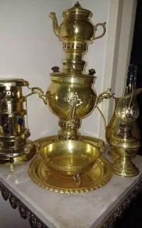 میز و ست سماور برنز
