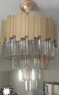 ۲ عدد لوستر ۲۱ شعله مدل پیانویی