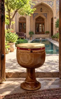تنبک چوب گردو ابلق