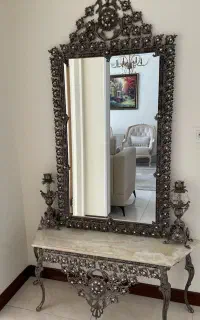 آینه شمعدان برنجی
