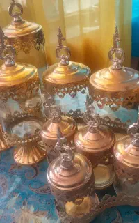 پاسماوری شیشه ای طلایی