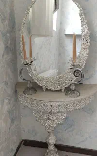 آینه شمعدان نقره ای به همراه کنسول